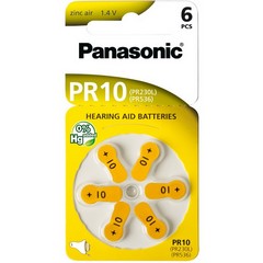 PANASONIC PR10/AZ10/V10/PR230 6BL Baterie knoflíková AUDIOPROTETIKA do naslouchadel /1ks