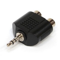 Soundking CC 310-Konektor.redukce 2x RCA CINCH samice-3,5mm stereo jack,Sklad: 2ks   -D05-