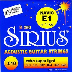  SIRIUS E6 -č. 350( .043)- náhradní struna,sklad: 4ks     -D01-