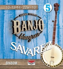 SAVAREZ BN80M  struny pro 5str. banjo 10-12-14-22-10 ,  sklad: 1ks    -am-