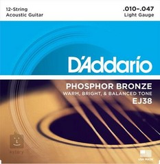 D'Addario EJ 38 -12 (.010/.047) PHBR Struny pro 12-strun. kytaru (HN004940), sklad: 1ks -a