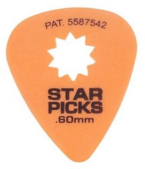 STAR PICKS 0.60 mm Orange, Trsátko- cena za 1ks (HN252002),  Sklad: 5ks   -D04-
