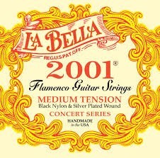 La Bella 2001FLA-MED-Nylonové struny-Black nylon-Medium tension - Sklad: 1ks    -D11-