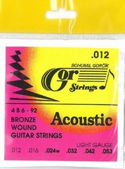 GORSTRINGS 4B6-92 (.012/.053) Acoustic LIGHT GAUGE  Bronze wound-sada strun     -D01-