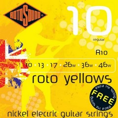 Rotosound R10  (.010/.046) Electric Roto Yellows-sada strun, sklad: 2ks     -D05-